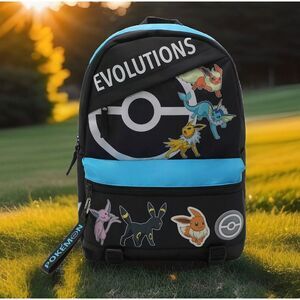 Pokemon Eevee Evolutions Eeveelutions backpack laptop‎ bag Nintendo Bioworld NWT